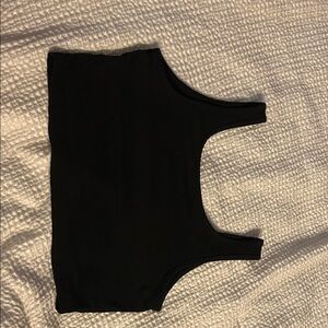 Black Sleeveless Crop Top